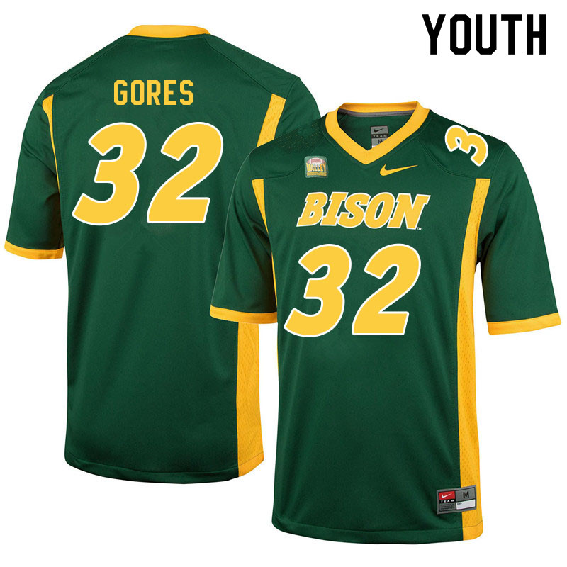 Youth #32 John Gores North Dakota State Bison College Football Jerseys Sale-Green